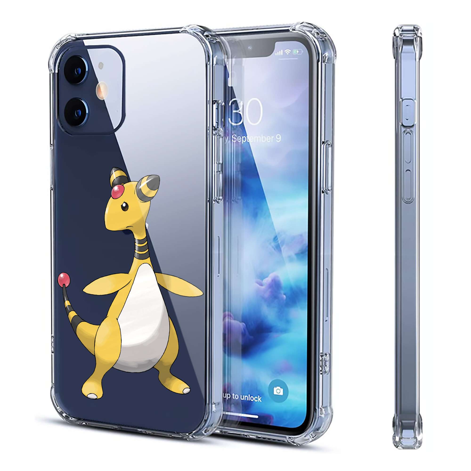 （画像用） ポケットモンスター Pokémon 【iPhone 12シリーズ対応】透明スマホケース（クリアソフトケース）